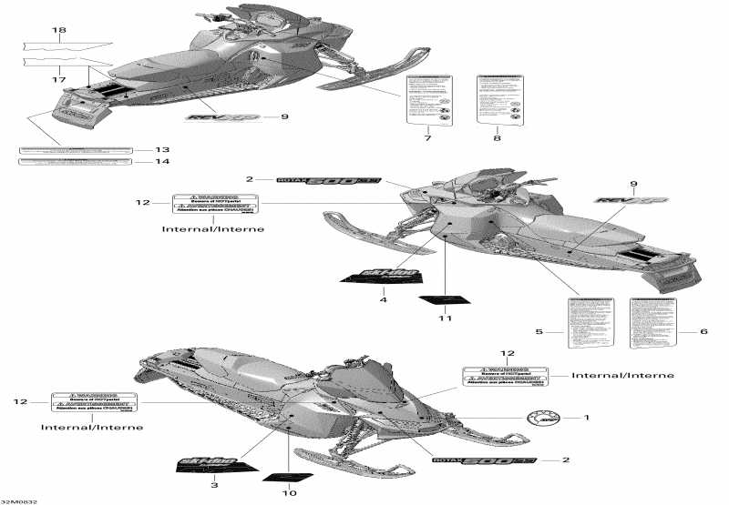MX Z TRAIL 500SS, 2008 - Decals