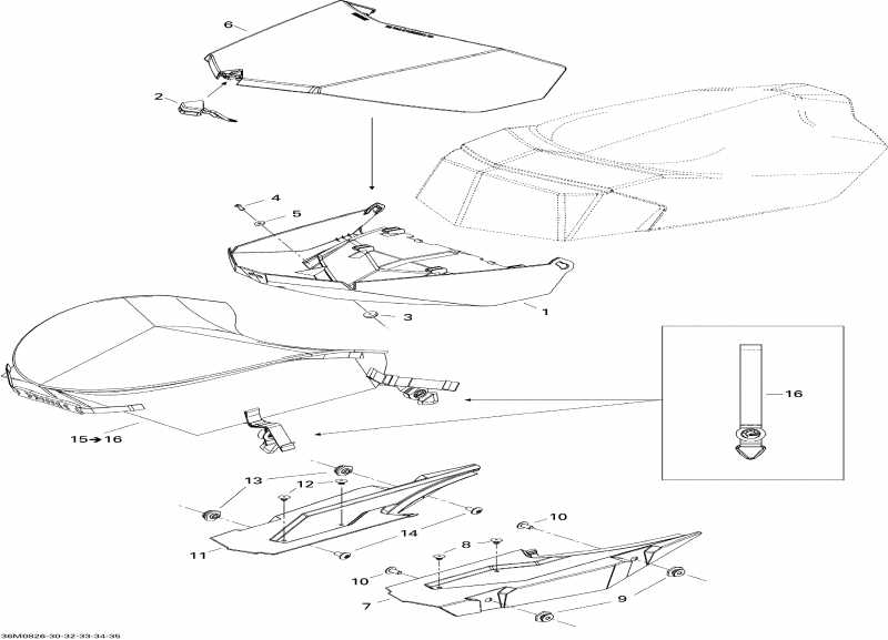 snowmobile Ski Doo MX Z TRAIL 500SS, 2008 - Luggage Rack