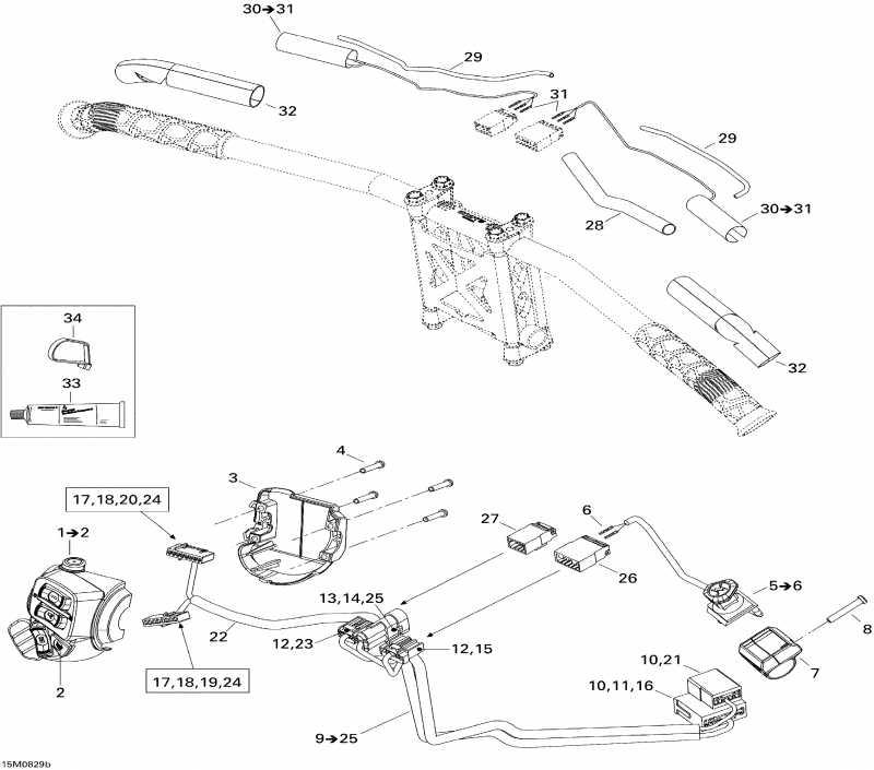 �������� ski-doo MX Z X 600 HO SDI, 2008 - Steering Wiring Harness 600ho Sdi