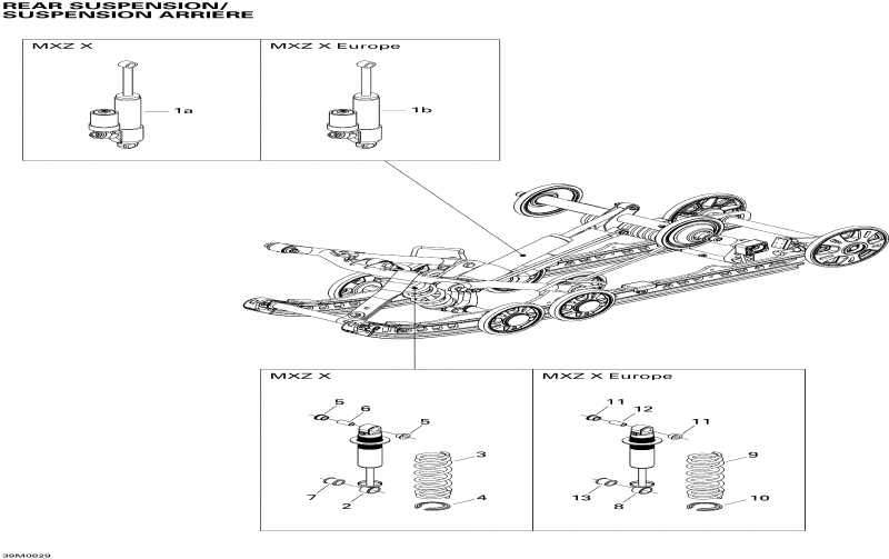  SkiDoo MX Z X 800R, 2008 - Rear Suspension Shocks