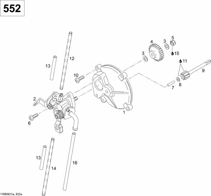 snowmobile Skidoo Skandic SUV 550F, 2008 ������ - Oil Pump 550f