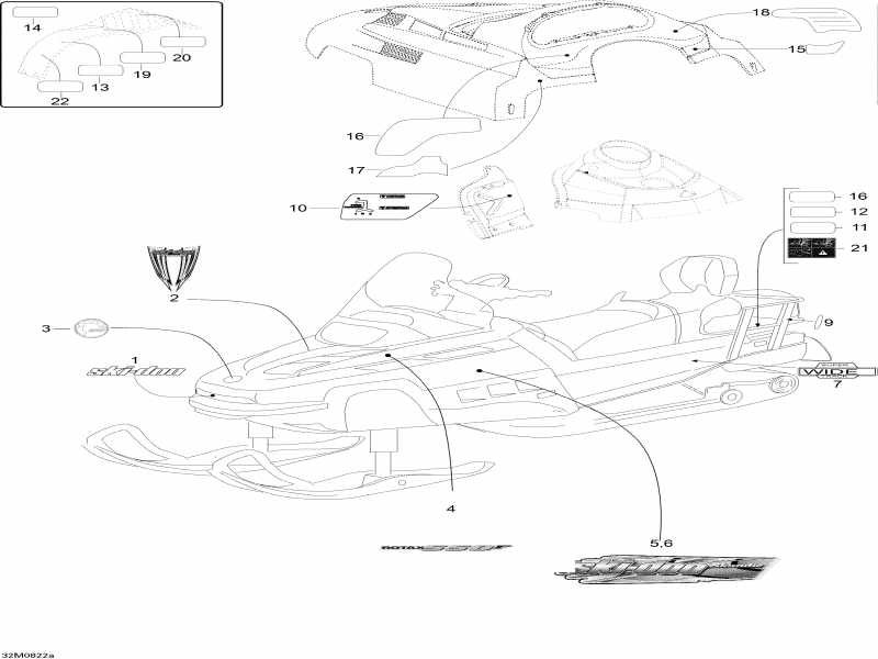  Ski Doo  Skandic SWT 550F, 2008 - Decals Swt 550f