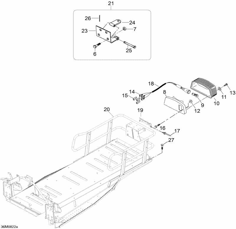 snowmobile Skidoo - Luggage Rack Swt 550f