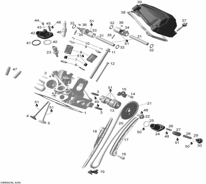   Skandic SWT V-800, 2008 - Cylinder And Cylinder Head, Rear Side