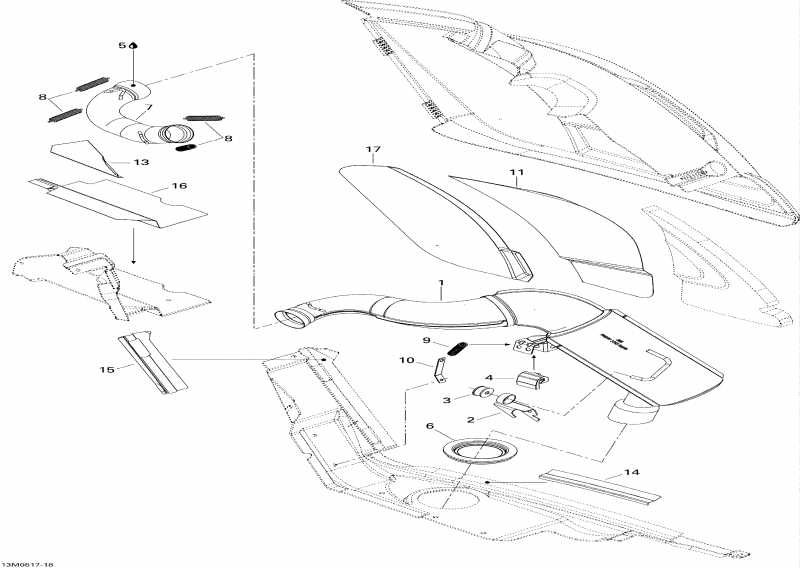 snowmobile  Skandic Tundra 300F, 2008 - Exhaust System