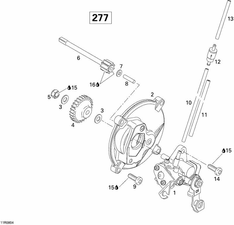 ��������  ����������� Skandic Tundra 300F, 2008 - Oil Pump