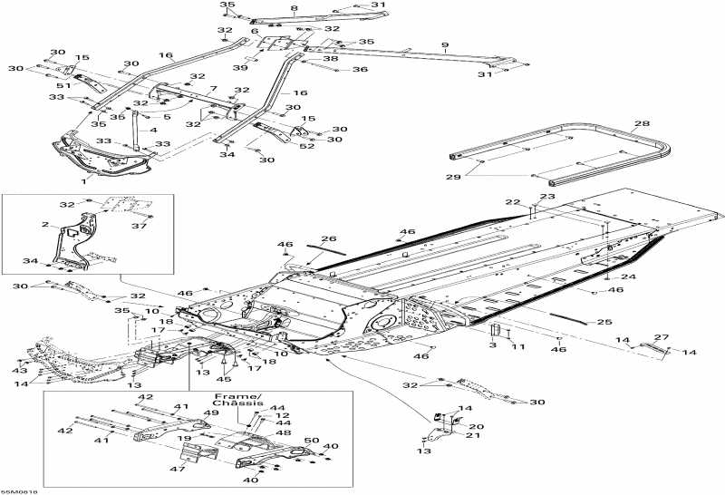  Ski-doo Skandic Tundra 300F, 2008  - Frame And Components