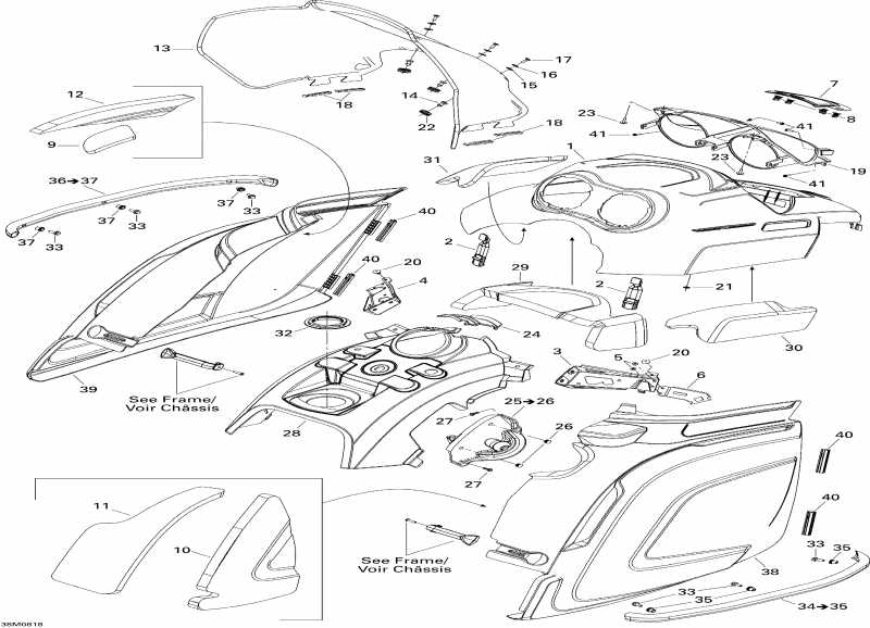 snowmobile BRP Skandic Tundra 300F, 2008  - Hood