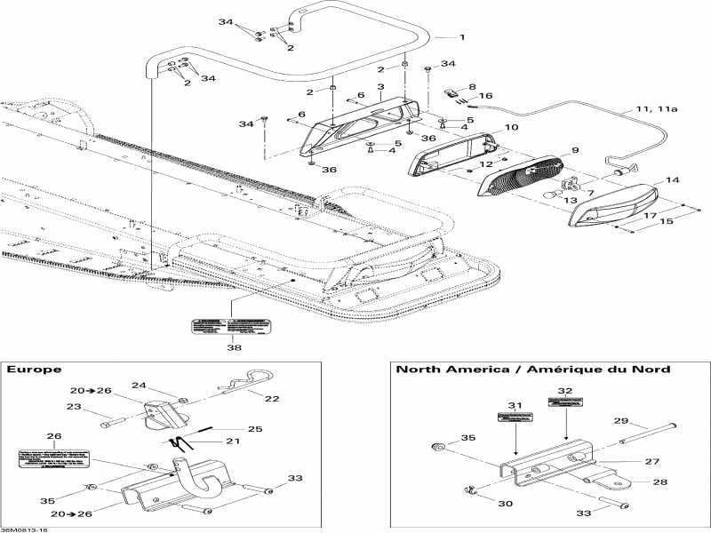 snowmobile  Skandic Tundra 300F, 2008 - Luggage Rack