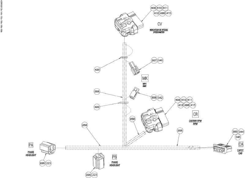   Skandic Tundra 300F, 2008  - Electrical Harness Hood, Eur