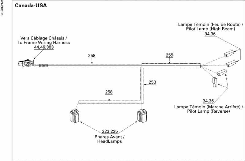  SkiDoo Skandic Tundra 300F, 2008 - Electrical Harness, Hood