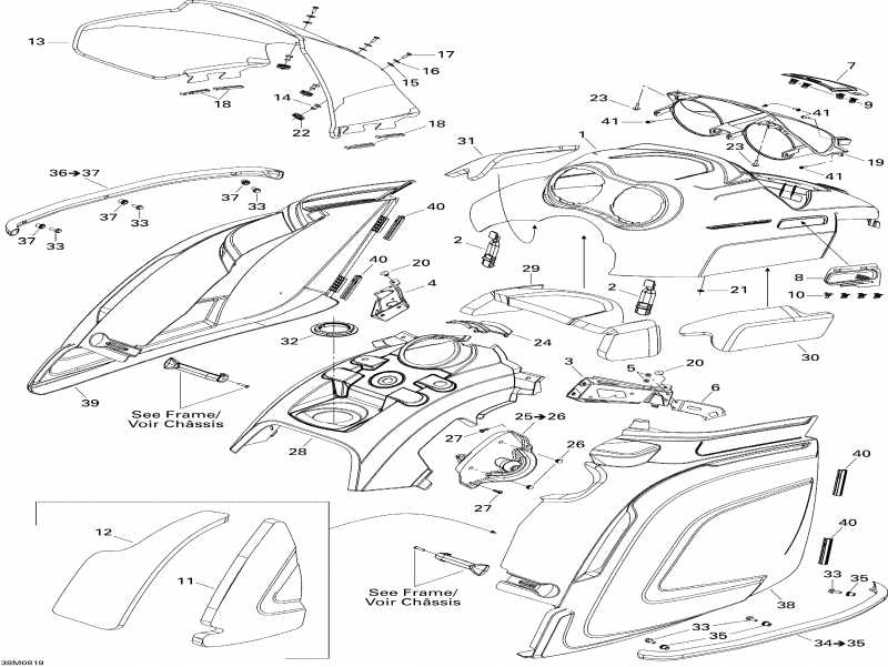 snowmobile  Skandic Tundra LT 550F, 2008 - Hood