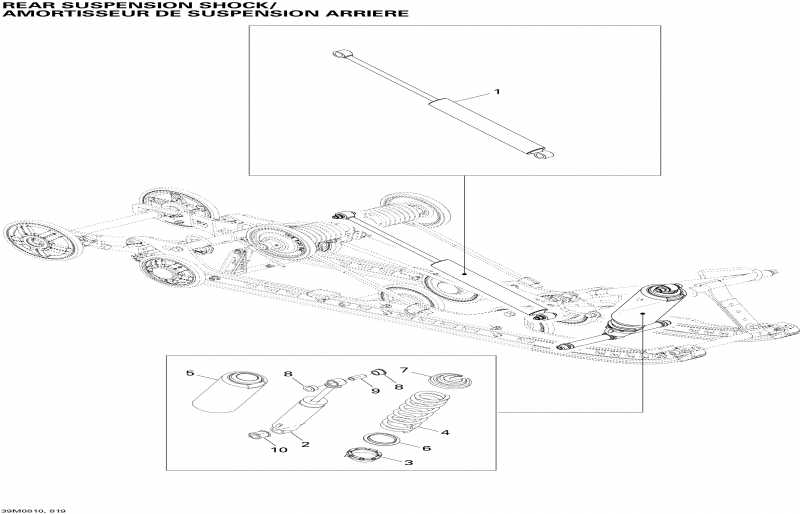snowmobile Skidoo Skandic Tundra LT V-800, 2008 - Rear Suspension Shocks