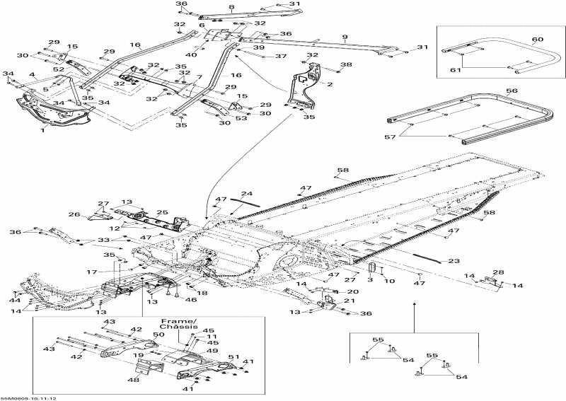 snowmobile   Skandic Tundra LT V-800, 2008 - Frame And Components