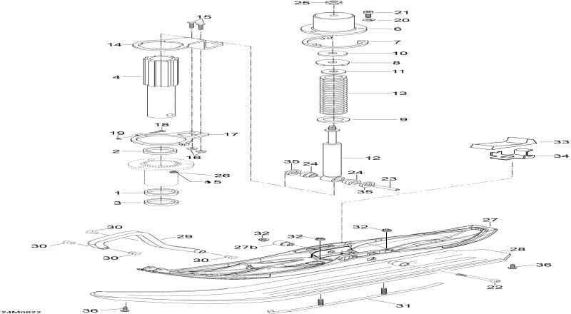 ����������� Skandic WT 600, 2008 - Front Suspension And Ski Wt