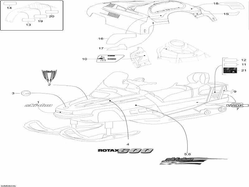  SkiDoo - Decals Wt 600