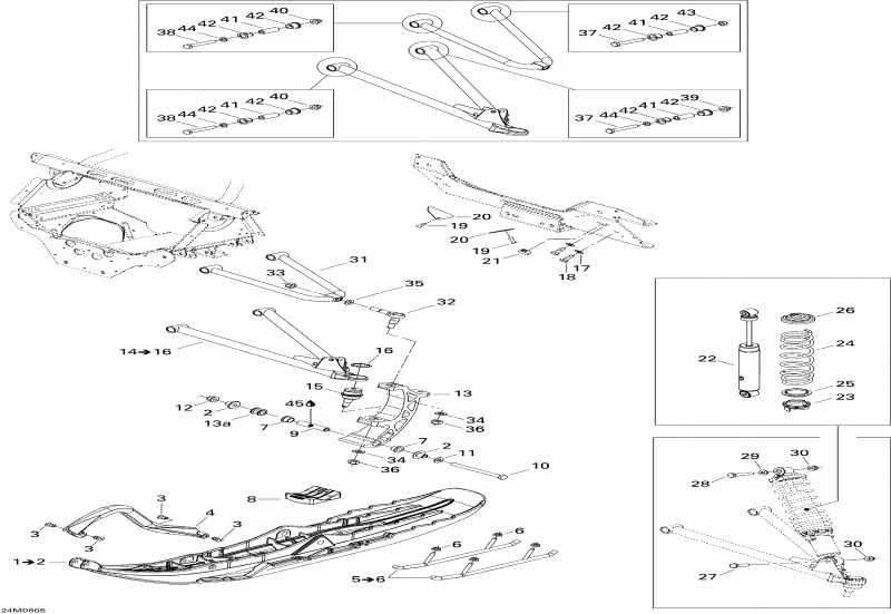 ������ Summit 550F, 2008 - Front Suspension And Ski