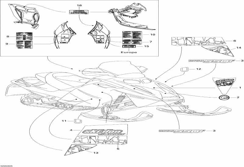 snowmobile Ski Doo Summit 550F, 2008  - 