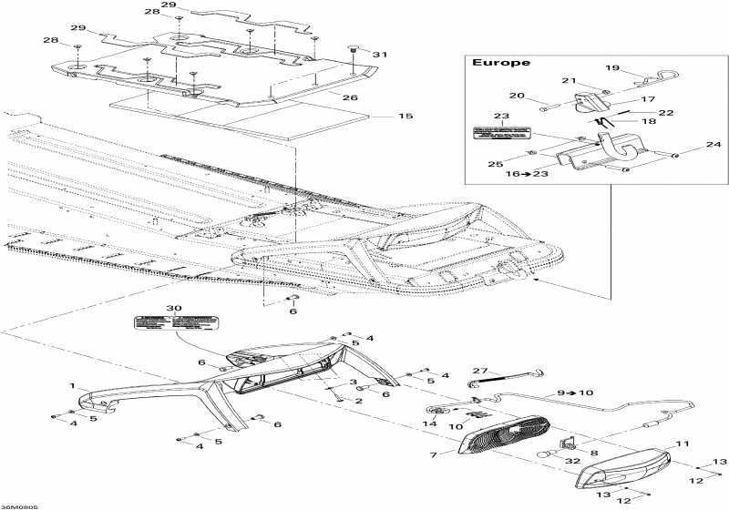 �������� ski-doo ����������� Summit 550F, 2008 - Luggage Rack