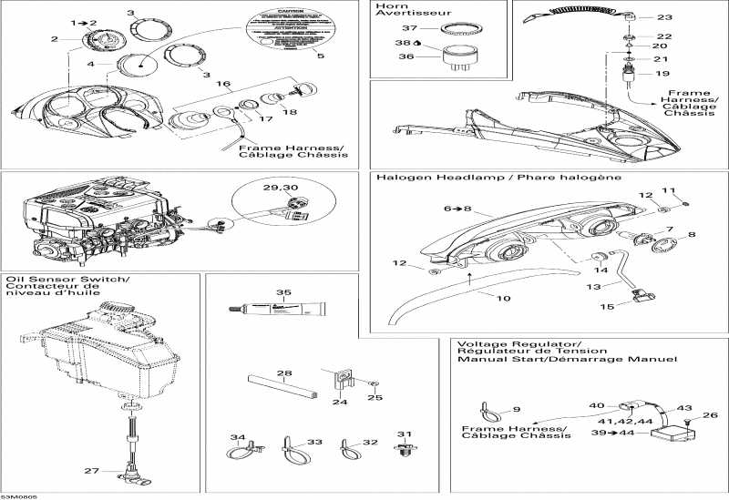 snowmobile Skidoo Summit 550F, 2008  - Electrical Accessories