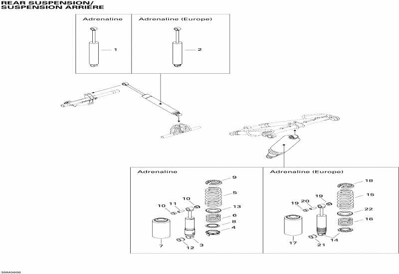  Summit Adrenaline 600HO SDI, 2008 - Rear Suspension Shocks