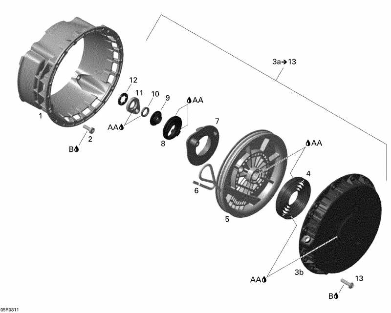    Summit EVEREST 800R, 2008 - Rewind Starter