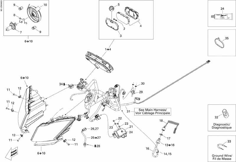snowmobile  Summit EVEREST 800R, 2008  -  System