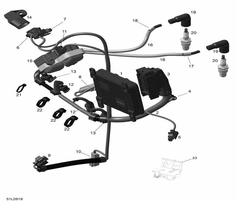 �������� Ski Doo ������ Expedition TUV 600 H.O. SDI REV-XU, 2009 - Engine Harness And Electronic Module