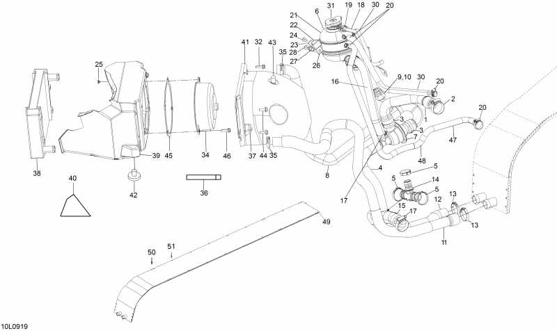 snowmobile  ����������� Expedition TUV 600 H.O. SDI REV-XU, 2009 - Cooling System
