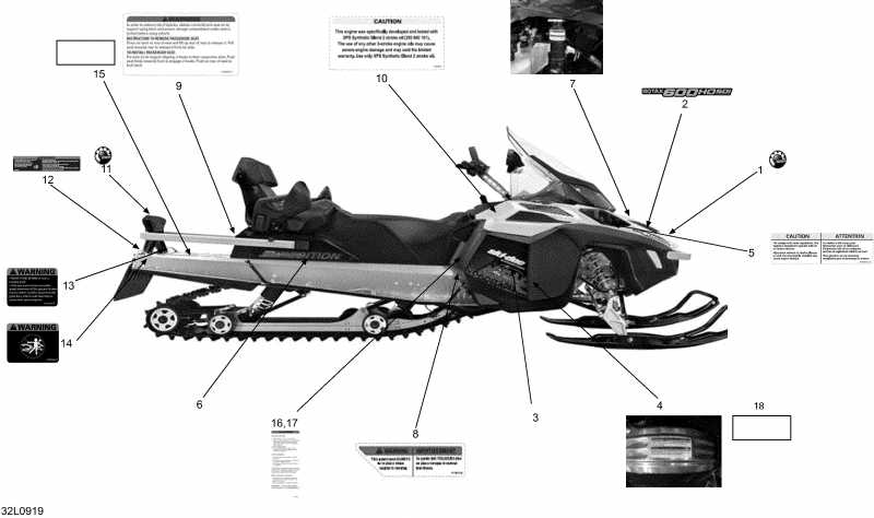 snowmobile Skidoo Expedition TUV 600 H.O. SDI REV-XU, 2009  - Decals