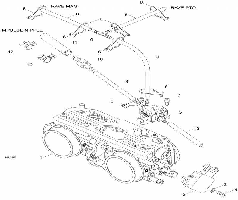 snowmobile SkiDoo Expedition TUV 600 H.O. SDI, 2009 - Throttle Body
