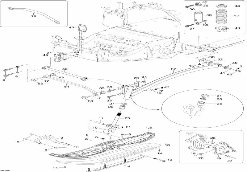   Expedition TUV 600 H.O. SDI, 2009  - Front Suspension And Ski