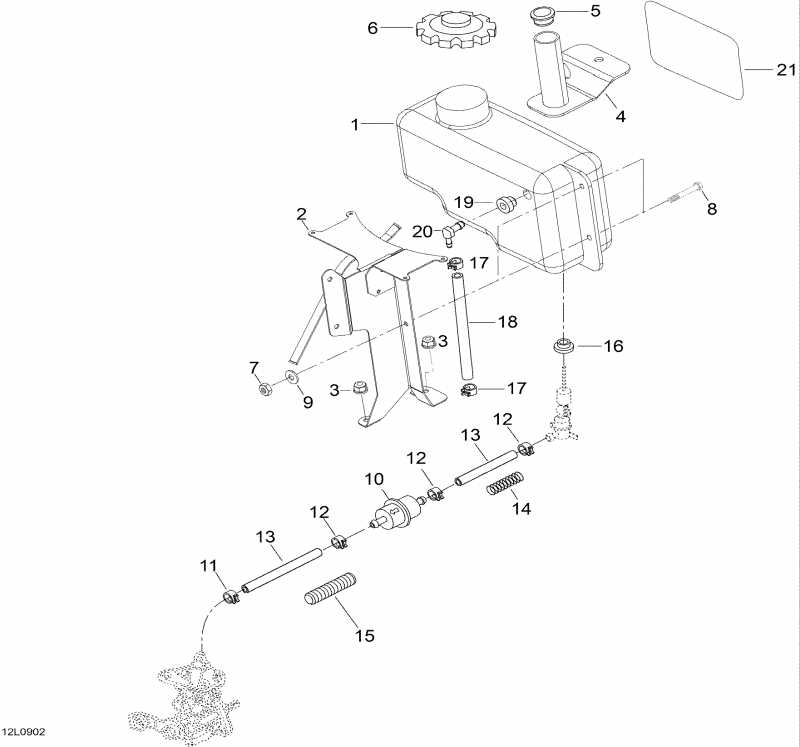 snowmobile  Expedition TUV 600 H.O. SDI, 2009 - Oil System