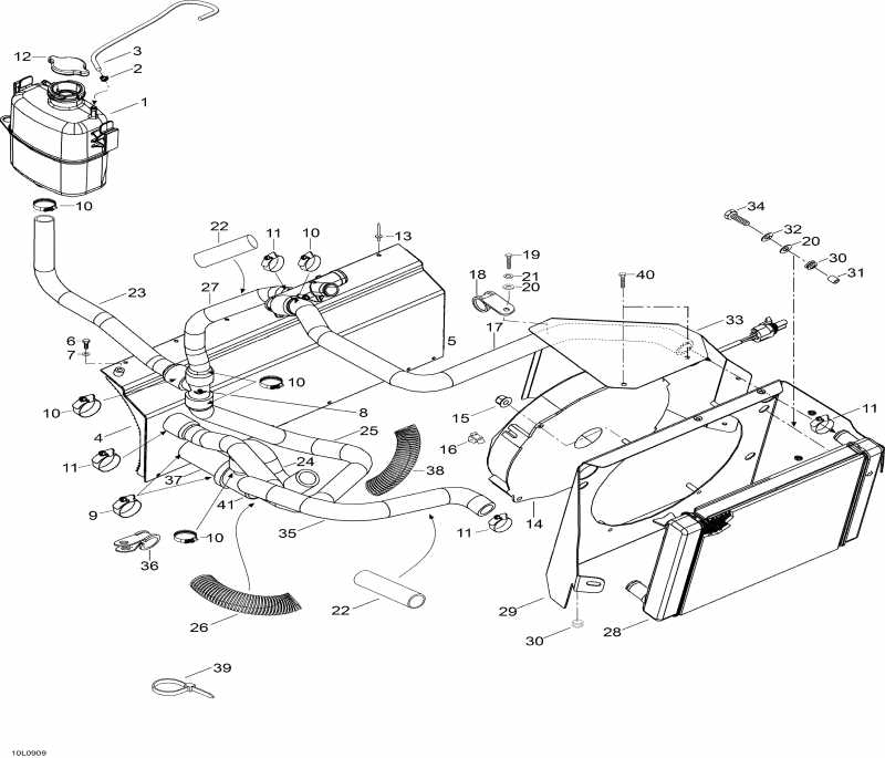 snowmobile SKIDOO  Expedition TUV V800 4-TEC, 2009 - Cooling System