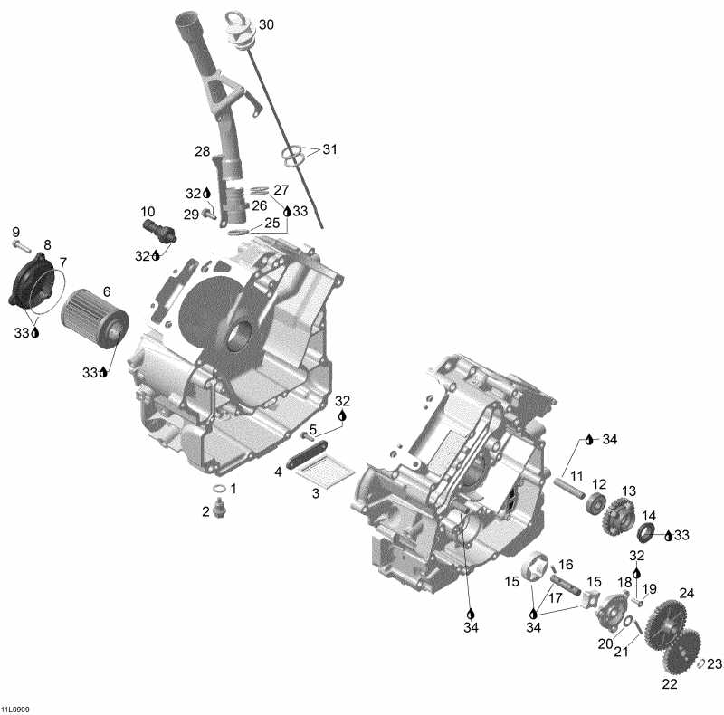 snowmobile SKIDOO - Oil System
