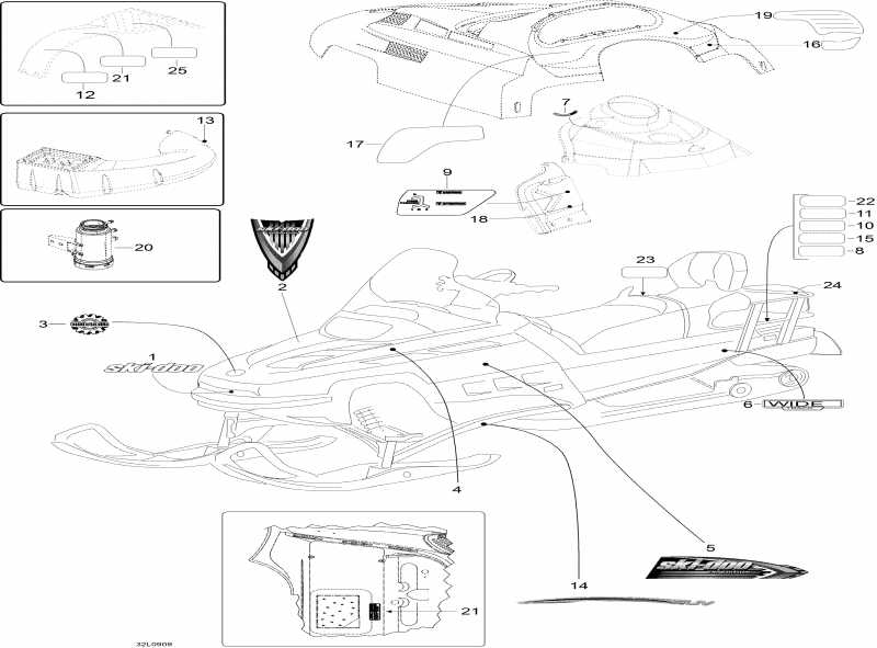 snowmobile  Expedition TUV V800 4-TEC, 2009  - Decals