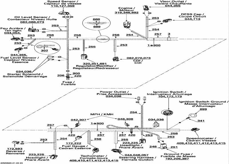 snowmobile   GSX Fan, 2009 - Electrical Harness