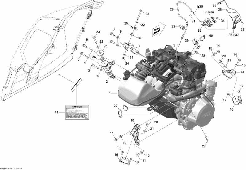 snowmobile  GSX Limited 1200 4-TEC, 2009 - Engine