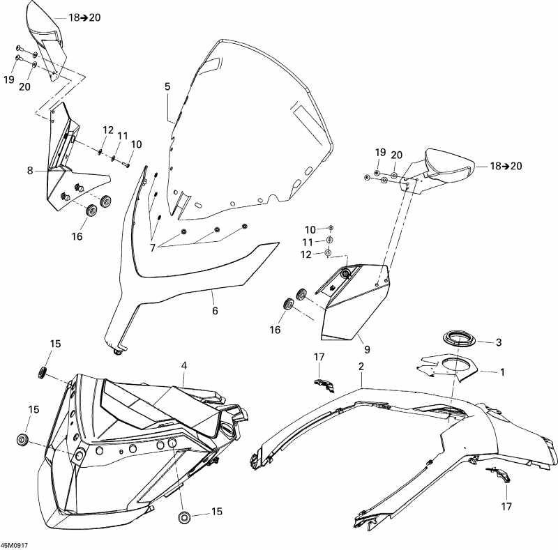   GSX Limited 1200 4-TEC, 2009 - Windshield And Console