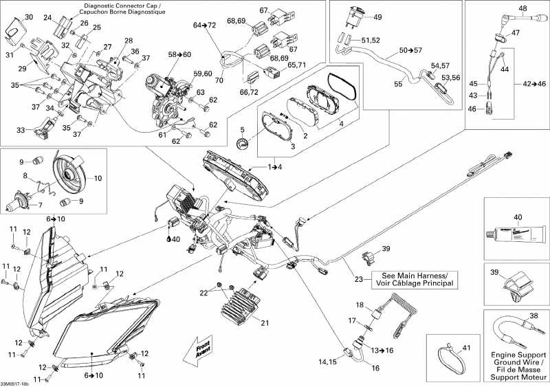 snowmobile SkiDoo GSX Limited 1200 4-TEC, 2009  - Electrical System