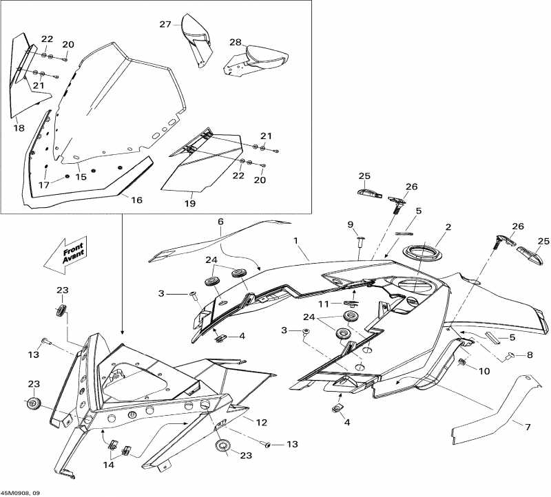 ��������  GSX Sport 500SS, 2009 ������ - Windshield And Console