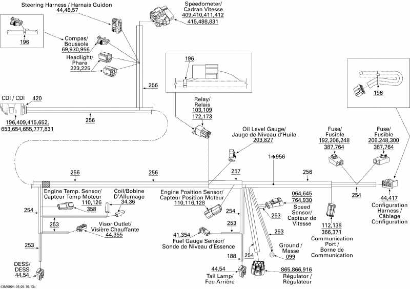  BRP SkiDoo GSX Sport 500SS, 2009  - Electrical Harness