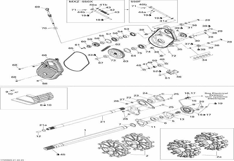 snowmobile Skidoo - Drive System