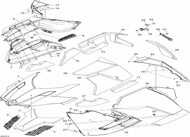  Ski-doo  GTX LE 600 H.O. E-TEC, 2009 - Hood