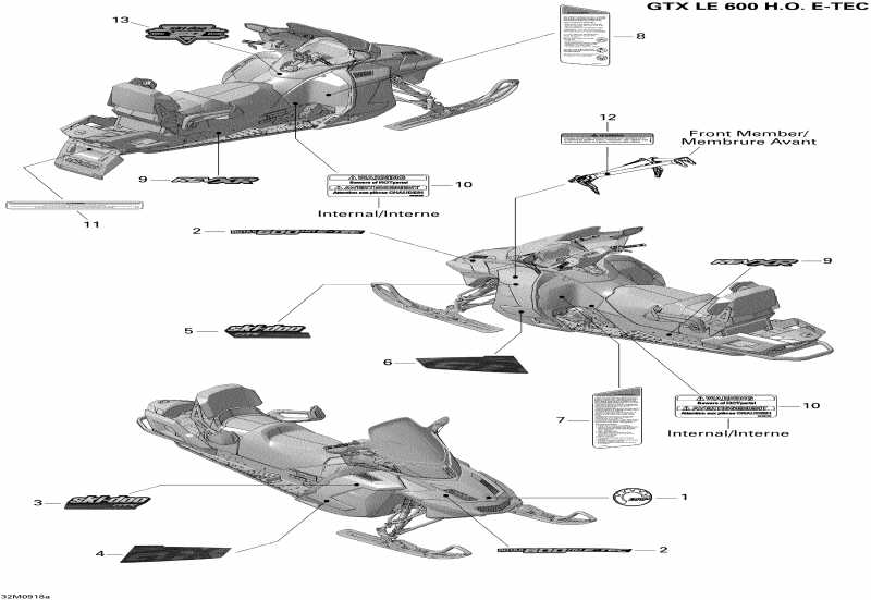 snowmobile Skidoo  GTX LE 600 H.O. E-TEC, 2009 -  600ho