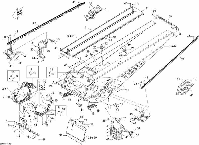 snowmobile Ski-doo GTX SE 1200 4-TEC, 2009  - Frame