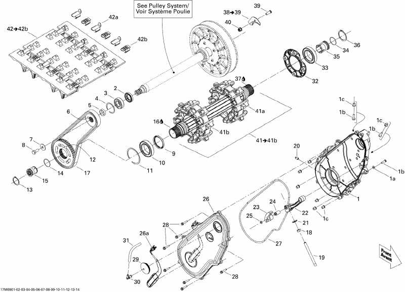 snowmobile Ski-doo  GTX Sport 500SS, 2009 - Drive System