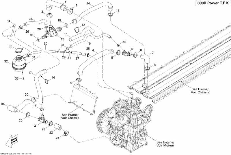 snowmobile  MX Z Adrenaline 800R Power T.E.K., 2009 - Cooling System 800r