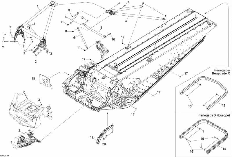 snowmobile ski-doo MX Z Renegade 1200 4-TEC, 2009 -   Components Renegade