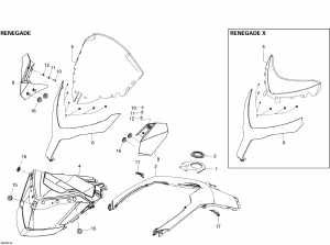 09-    Console Renegade X (09- Windshield And Console Renegade X)